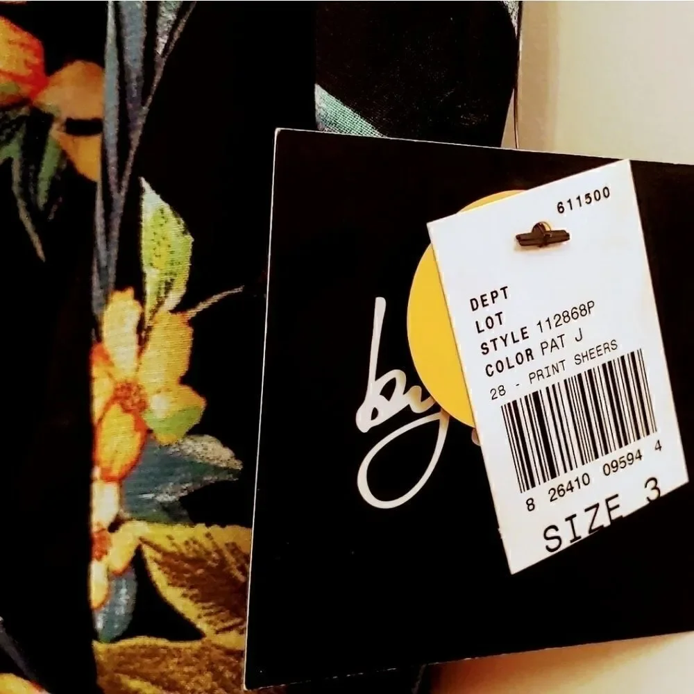 Black Floral Dress Midi Length